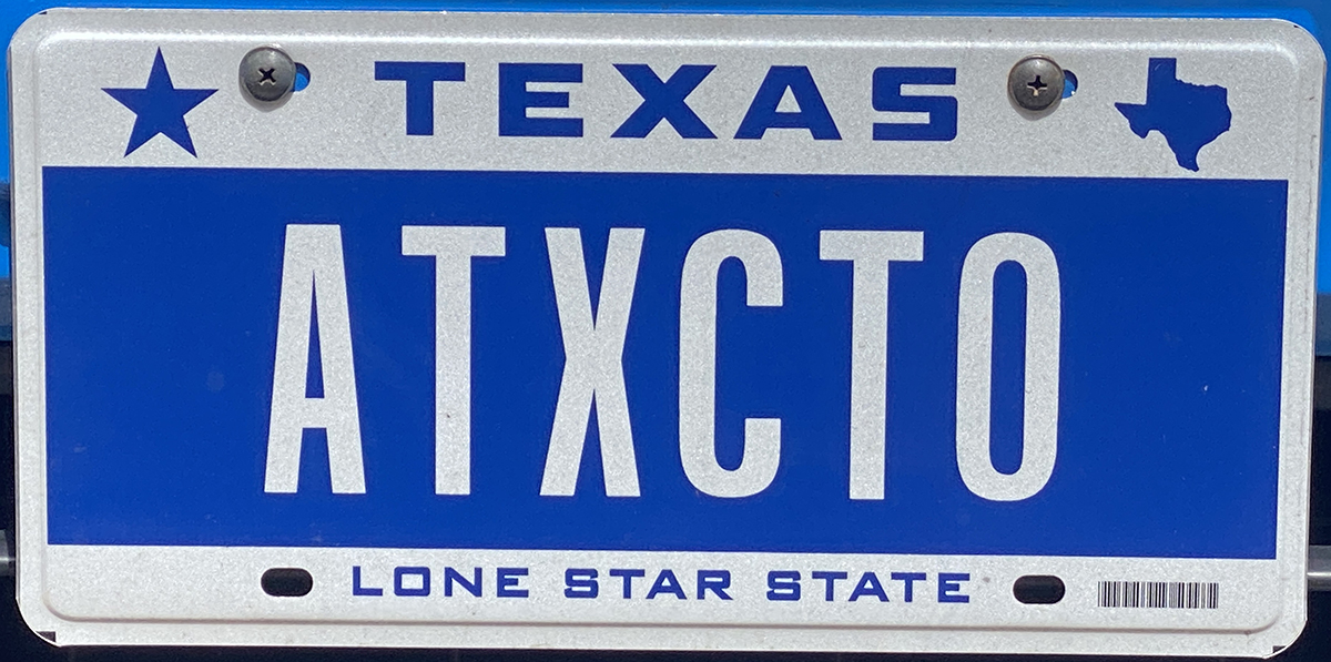Texas license plate reading ATXCTO